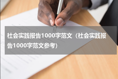 社会实践报告1000字范文（社会实践报告1000字范文参考）
