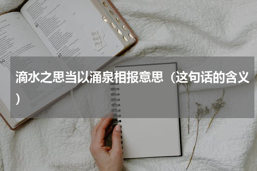 滴水之思当以涌泉相报意思（这句话的含义）