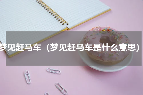 梦见赶马车（梦见赶马车是什么意思）