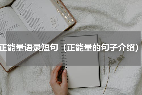 正能量语录短句（正能量的句子介绍）