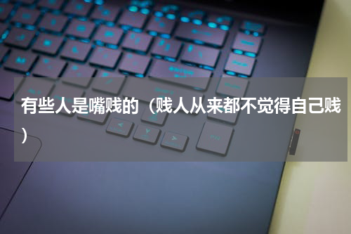 有些人是嘴贱的（贱人从来都不觉得自己贱）