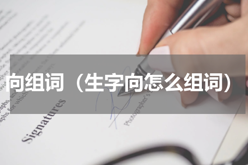 向组词（生字向怎么组词）