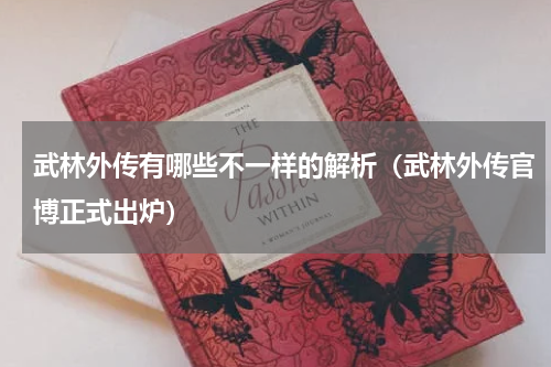 武林外传有哪些不一样的解析（武林外传官博正式出炉）