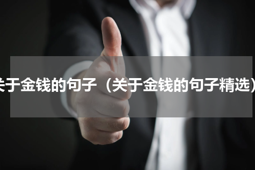 关于金钱的句子（关于金钱的句子精选）