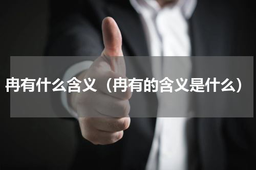 冉有什么含义（冉有的含义是什么）