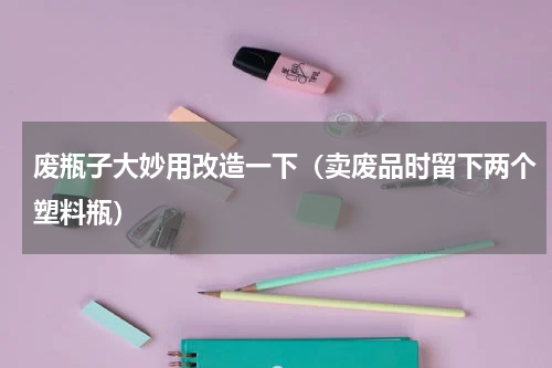 废瓶子大妙用改造一下（卖废品时留下两个塑料瓶）