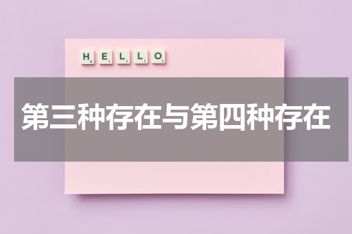 第三种存在与第四种存在