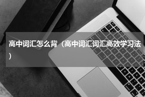 高中词汇怎么背（高中词汇词汇高效学习法）