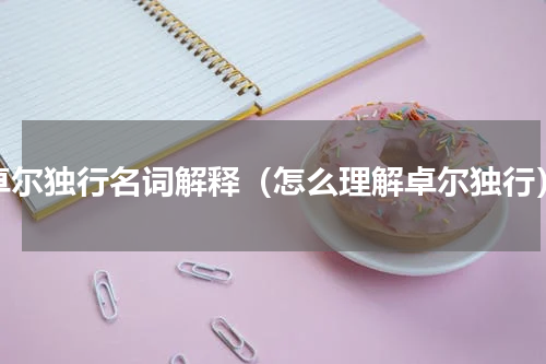 卓尔独行名词解释（怎么理解卓尔独行）