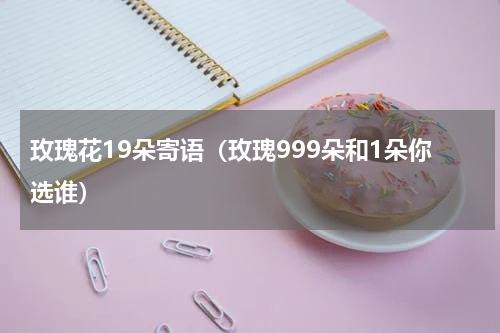 玫瑰花19朵寄语（玫瑰999朵和1朵你选谁）