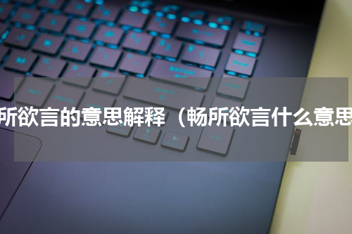 畅所欲言的意思解释（畅所欲言什么意思）