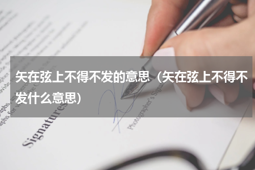 矢在弦上不得不发的意思（矢在弦上不得不发什么意思）