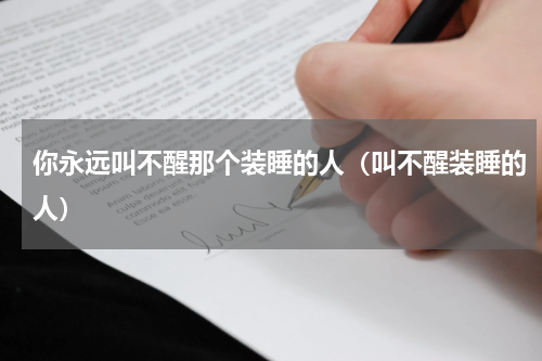 你永远叫不醒那个装睡的人（叫不醒装睡的人）