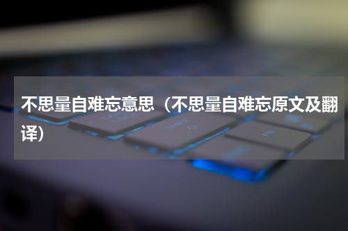 不思量自难忘意思（不思量自难忘原文及翻译）