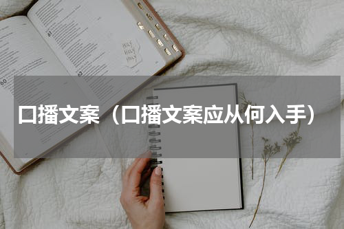 口播文案（口播文案应从何入手）