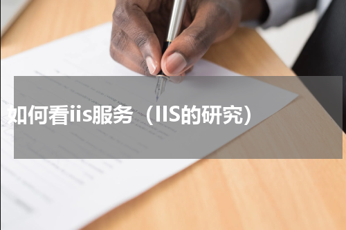 如何看iis服务（IIS的研究）