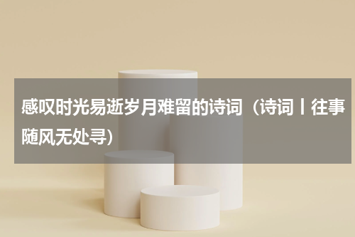 感叹时光易逝岁月难留的诗词（诗词丨往事随风无处寻）