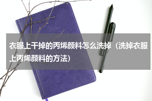 衣服上干掉的丙烯颜料怎么洗掉（洗掉衣服上丙烯颜料的方法）