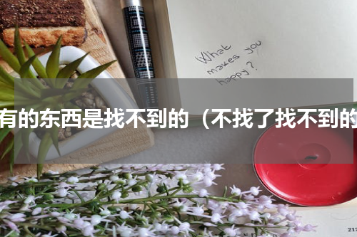 没有的东西是找不到的（不找了找不到的）