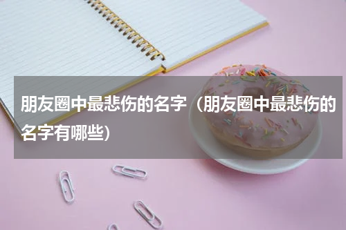 朋友圈中最悲伤的名字（朋友圈中最悲伤的名字有哪些）