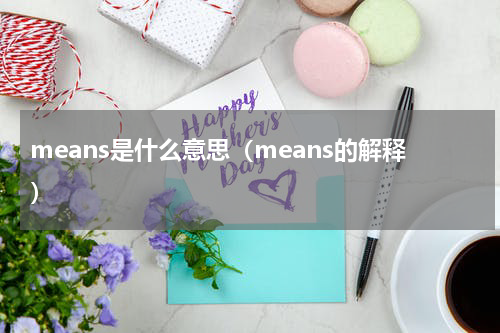 means是什么意思（means的解释）