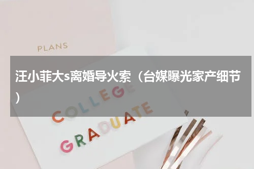 汪小菲大s离婚导火索（台媒曝光家产细节）