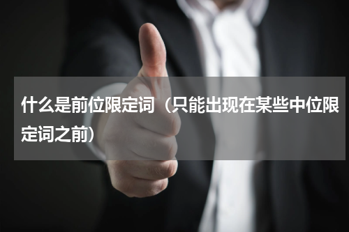 什么是前位限定词（只能出现在某些中位限定词之前）