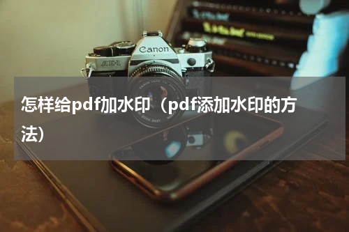 怎样给pdf加水印（pdf添加水印的方法）