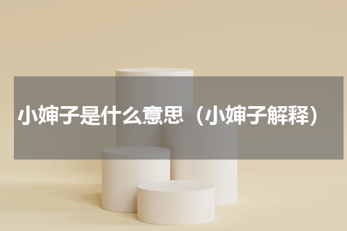 小婶子是什么意思（小婶子解释）