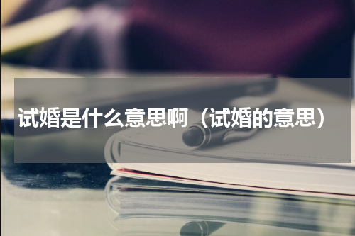 试婚是什么意思啊（试婚的意思）