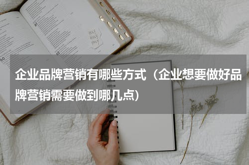 企业品牌营销有哪些方式（企业想要做好品牌营销需要做到哪几点）