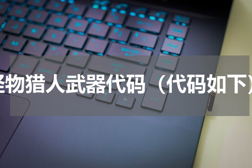 怪物猎人武器代码（代码如下）