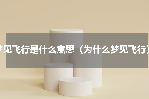梦见飞行是什么意思（为什么梦见飞行）