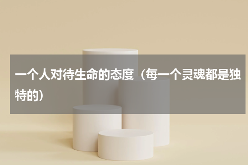 一个人对待生命的态度（每一个灵魂都是独特的）