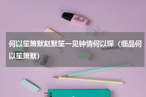 何以笙箫默赵默笙一见钟情何以琛（细品何以笙箫默）
