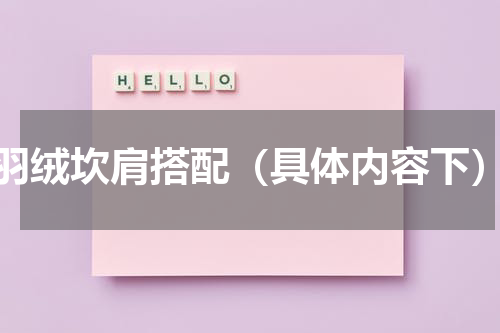 羽绒坎肩搭配（具体内容下）