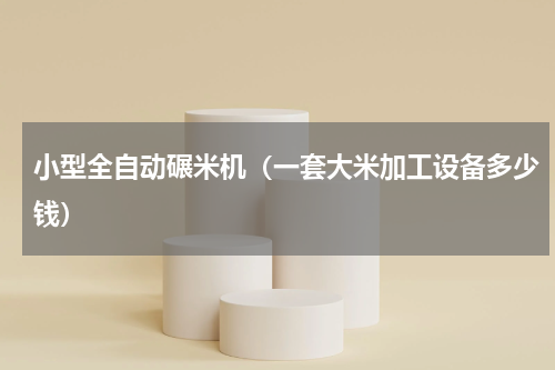 小型全自动碾米机（一套大米加工设备多少钱）