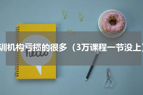 培训机构亏损的很多（3万课程一节没上）
