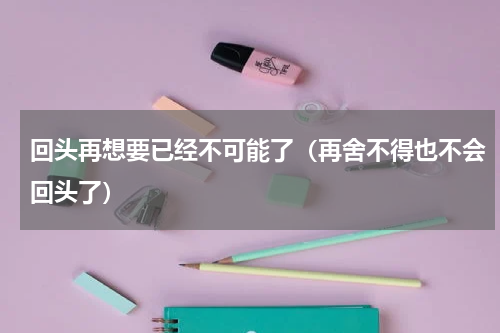 回头再想要已经不可能了（再舍不得也不会回头了）