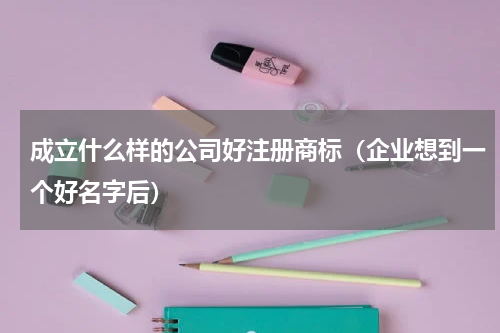 成立什么样的公司好注册商标（企业想到一个好名字后）