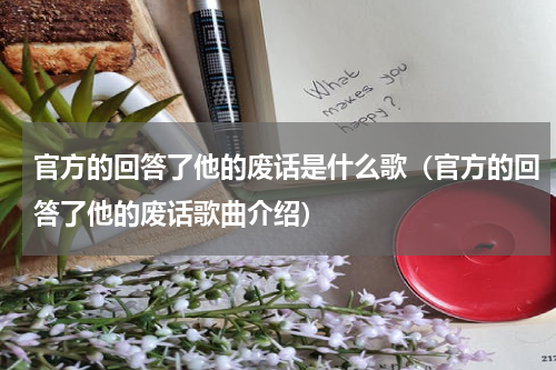 官方的回答了他的废话是什么歌（官方的回答了他的废话歌曲介绍）