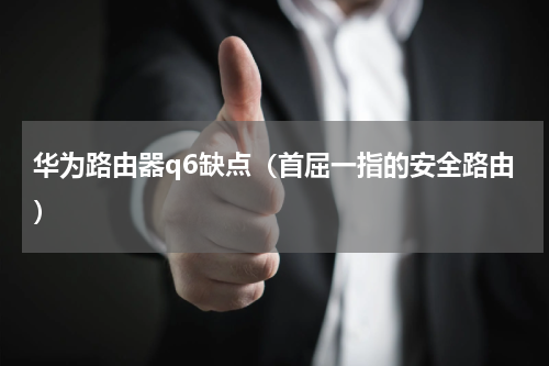 华为路由器q6缺点（首屈一指的安全路由）