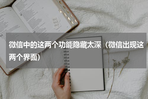 微信中的这两个功能隐藏太深（微信出现这两个界面）