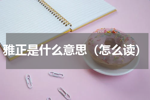 雅正是什么意思（怎么读）