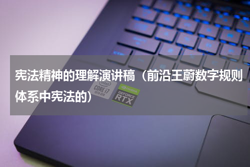 宪法精神的理解演讲稿（前沿王蔚数字规则体系中宪法的）