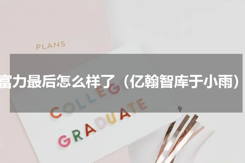 富力最后怎么样了（亿翰智库于小雨）
