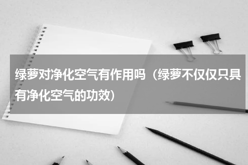 绿萝对净化空气有作用吗（绿萝不仅仅只具有净化空气的功效）