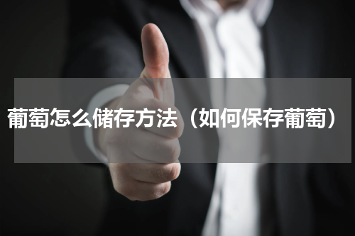 葡萄怎么储存方法（如何保存葡萄）