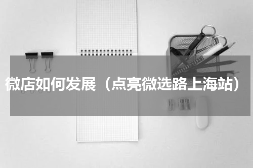 微店如何发展（点亮微选路上海站）
