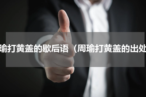 周瑜打黄盖的歇后语（周瑜打黄盖的出处）